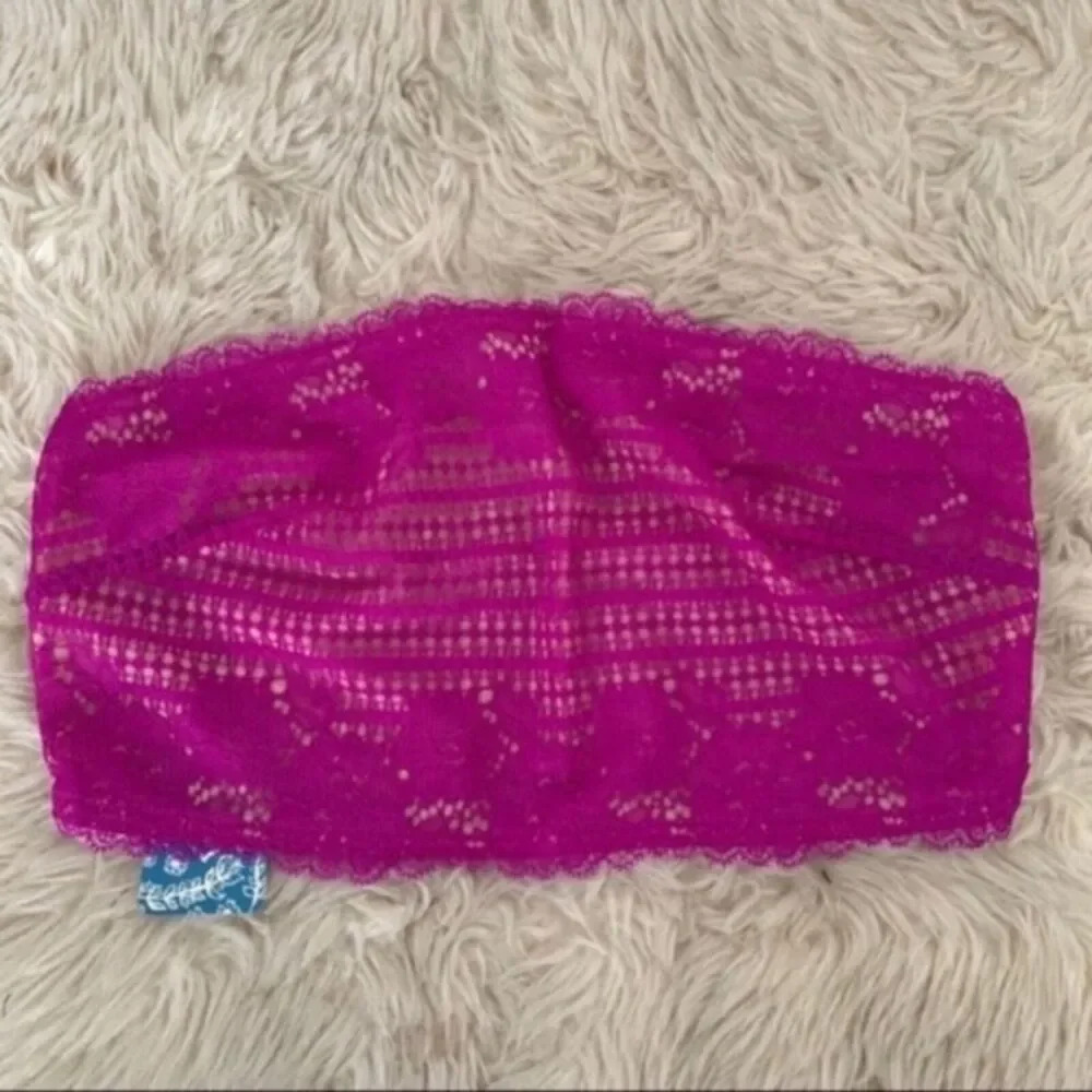 Free People Bandeau Women's Medium Purple Lace Camilla Bandeau Bralette